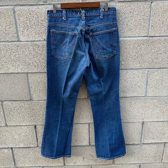 Levis 646 Vintage Orange Tab Bell Bottoms Mid Blue Wash Jeans Men’s Size 33x32 - Picture 4 of 12
